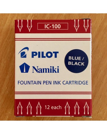 Boîte de 12 cartouches Namiki pour stylo-plumes Pilot, noir