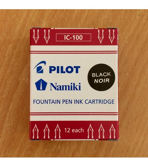 Boîte de 12 cartouches Namiki pour stylo-plumes Pilot, bleu-noir
