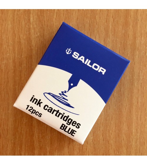 Boîte de 12 cartouches pour stylos-plume Sailor, bleu