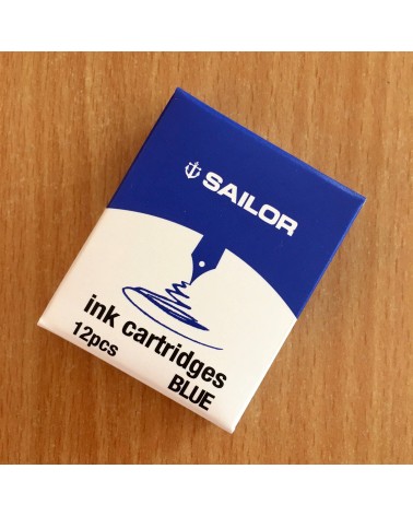 Boîte de 12 cartouches pour stylos-plume Sailor, bleu