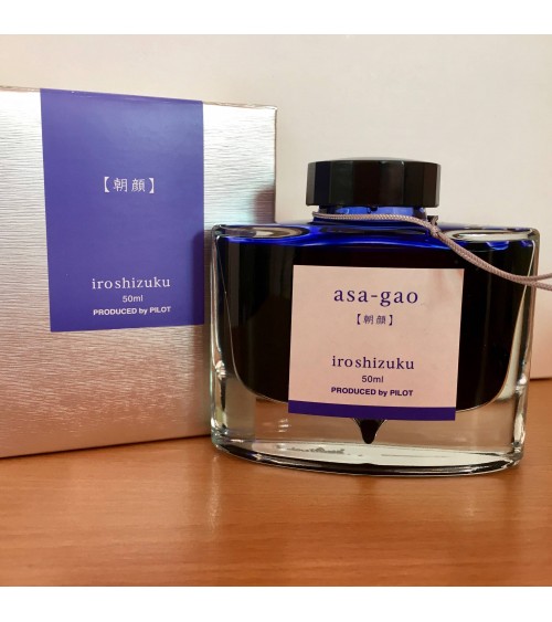 Encre Iroshizuku pour stylos-plume, 50ml, couleur Asa-Gao (bleu légèrement mauve)