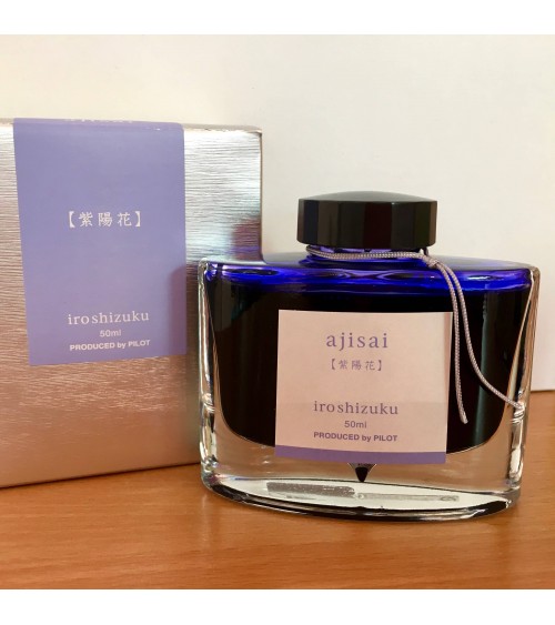 Encre Iroshizuku pour stylos-plume, 50 ml, couleur Ajisai (bleu royal-mauve)