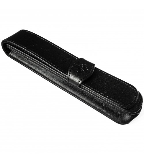 Etui Diplomat pour stylo, cuir noir 1 place