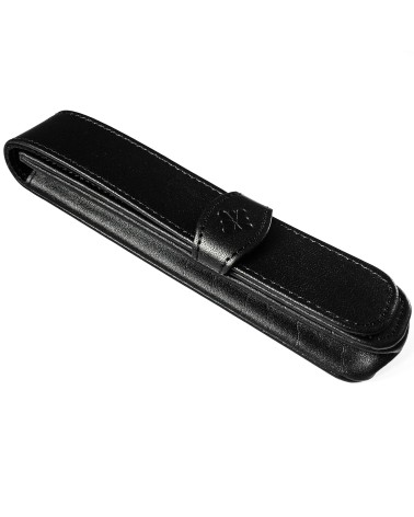 Etui Diplomat pour stylo, cuir noir 1 place