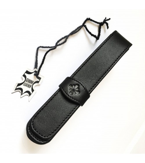 Etui Diplomat pour stylo, cuir noir 1 place