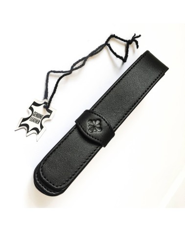 Etui Diplomat pour stylo, cuir noir 1 place