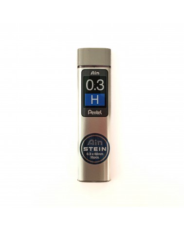 Mines Pentel pour porte-mines, 0,3 mm, dureté H