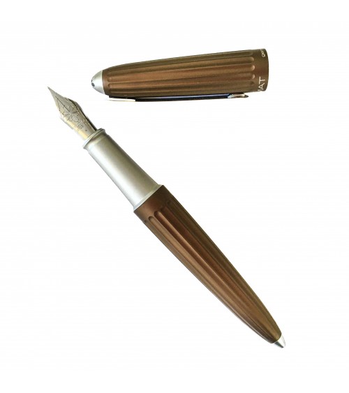 Stylo-plume Diplomat Aero Brun, bec (plume) acier inoxydable EF, F, M, ou L, à L'Ecritoire design, Lausanne