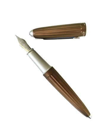 Stylo-plume Diplomat Aero Brun, bec (plume) acier inoxydable EF, F, M, ou L, à L'Ecritoire design, Lausanne