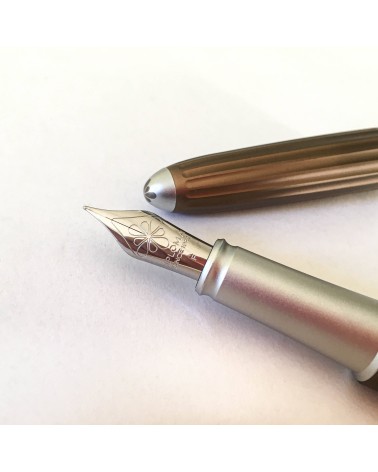 Stylo-plume Diplomat Aero Brun, bec (plume) acier inoxydable EF, F, M, ou L, à L'Ecritoire design, Lausanne