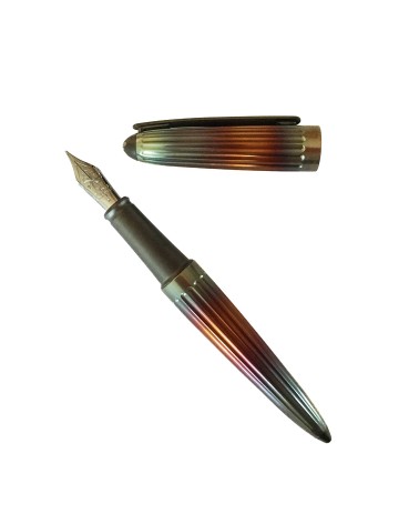 Stylo-plume Diplomat Aero Flame, corps en acier, bec (plume) acier inoxydable EF, F, M, ou L, à L'Ecritoire design, Lausanne