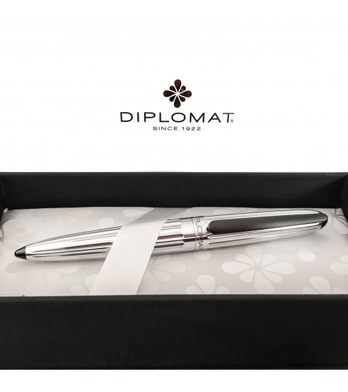 Stylo-plume Diplomat Aero « Factory », bec (plume) acier inoxydable EF, F, M, ou L, à L'Ecritoire design, Lausanne
