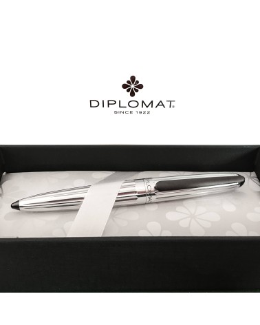 Stylo-plume Diplomat Aero « Factory », bec (plume) acier inoxydable EF, F, M, ou L, à L'Ecritoire design, Lausanne