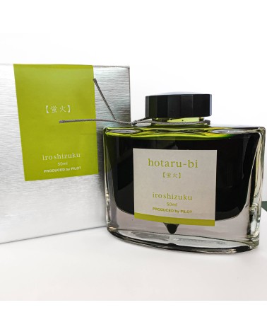 Encre Iroshizuku pour stylos-plume, 50 ml, couleur Hotaru-Bi (vert clair)
