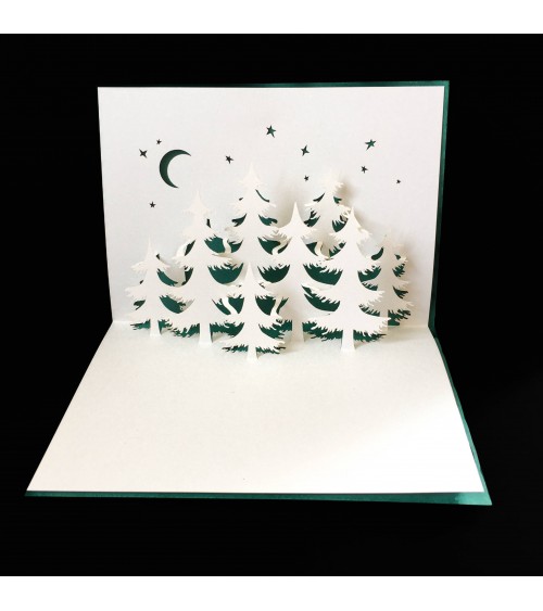 Carte Rifletto, Forêt, vert foncé, fabriquée en Allemagne. L'Ecritoire design, Lausanne.