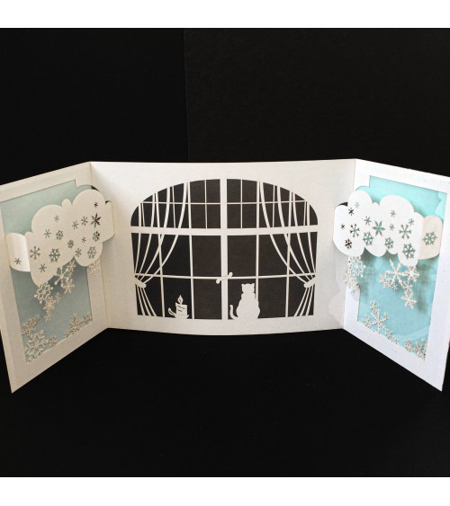 Carte Rifletto, Fenêtre, vert menthe, fabriquée en Allemagne. L'Ecritoire design, Lausanne.