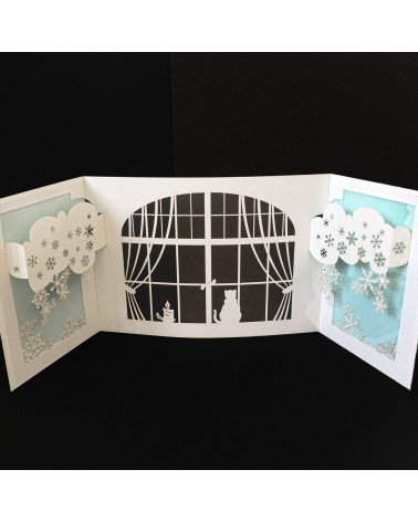 Carte Rifletto, Fenêtre, vert menthe, fabriquée en Allemagne. L'Ecritoire design, Lausanne.