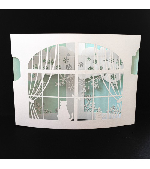 Carte Rifletto, Fenêtre, vert menthe, fabriquée en Allemagne. L'Ecritoire design, Lausanne.