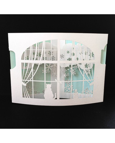 Carte Rifletto, Fenêtre, vert menthe, fabriquée en Allemagne. L'Ecritoire design, Lausanne.