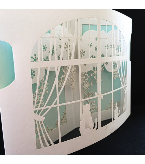 Carte Rifletto, Fenêtre, vert menthe, fabriquée en Allemagne. L'Ecritoire design, Lausanne.