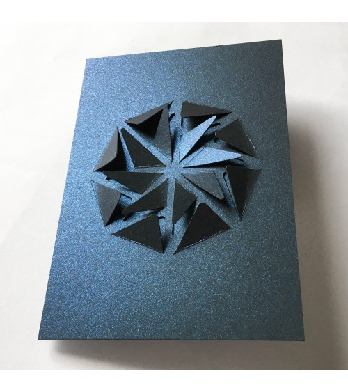 Carte de Noël double avec enveloppe, format A6, « Ornament », bleu nuit.