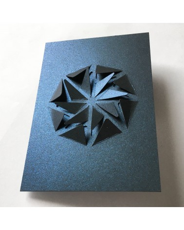 Carte de Noël double avec enveloppe, format A6, « Ornament », bleu nuit.