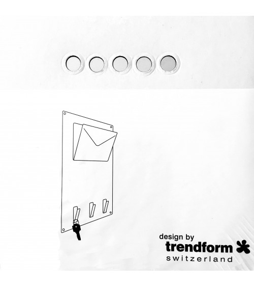 Tableau métallique A4 organisation et affichage pour aimants, noir, 29,7 x 21 cm.  Support pour courrier