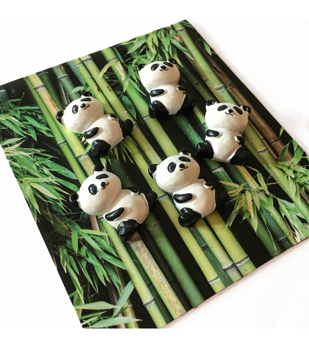Aimants Trendform Panda, 5 pièces, aimant force 3