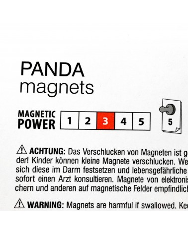 Aimants Trendform Panda, 5 pièces, aimant force 3