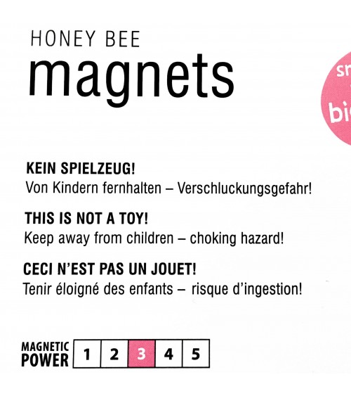 Aimants Trendform Honey Bee, 6 pièces, aimant force 3