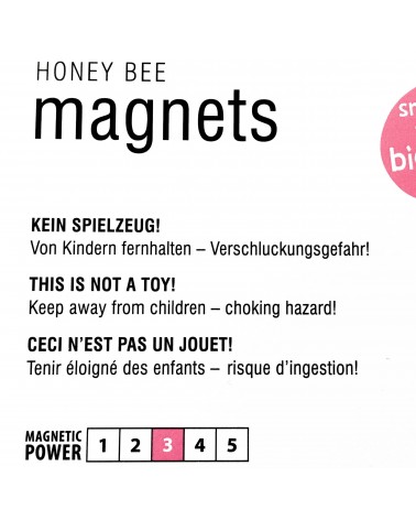 Aimants Trendform Honey Bee, 6 pièces, aimant force 3