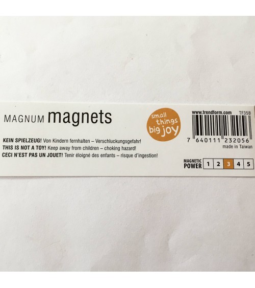 Aimants Trendform Magnum, 10 pièces, aimant force 3