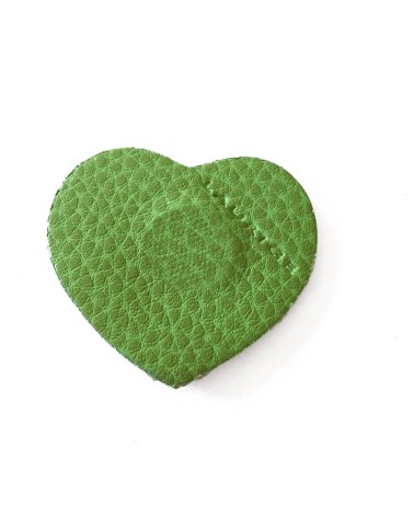 Aimants Laurige Cœur, cuir, vert clair