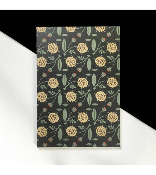 Carnet quadrillé A5 (21 x 14,5 cm) Monsieur Papier, Nuit d'été. L'Ecritoire design, Lausanne.