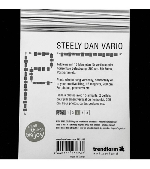 Liane à photos Trenform Steely Dan Vario, 150 cm, 8 aimants, deux œillets