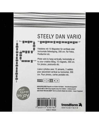 Liane à photos Trenform Steely Dan Vario, 150 cm, 8 aimants, deux œillets