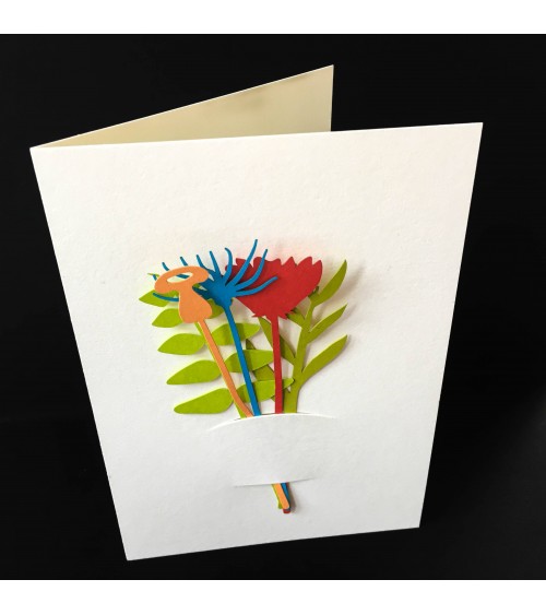 Carte Dotsy fleurs découpées, à L'Ecritoire design, Lausanne