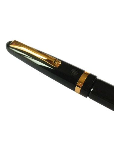 Stylo-bille Montegrappa Venetia Black, attributs dorés