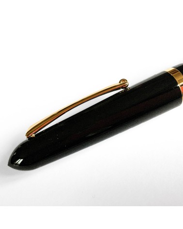 Stylo-bille Montegrappa Venetia Black, attributs dorés