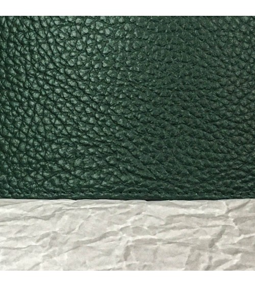 Corbeille à papier PA entièrement recouverte d’une seule pièce de cuir, vert anglais