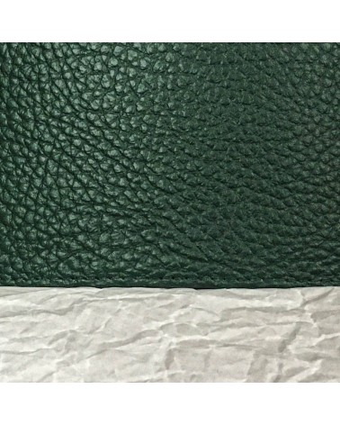 Corbeille à papier PA entièrement recouverte d’une seule pièce de cuir, vert anglais
