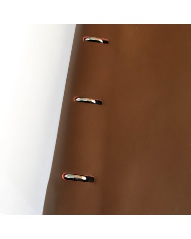 Porte-documents NAVA A4 en simili cuir, couleur cognac avec quatre anneaux incorporés