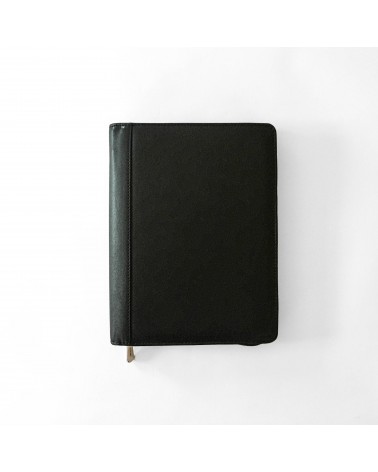 Porte-bloc zippé PA,format A5, cuir noir.