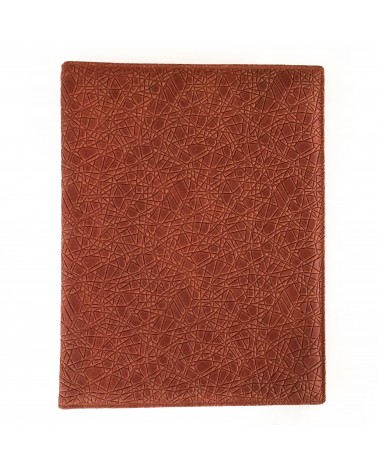 Porte-bloc PA Napoli A4 cuir cognac, 1 compartiment cartes et 1 pour feuilles volantes A4, boucle stylo, bloc-notes.