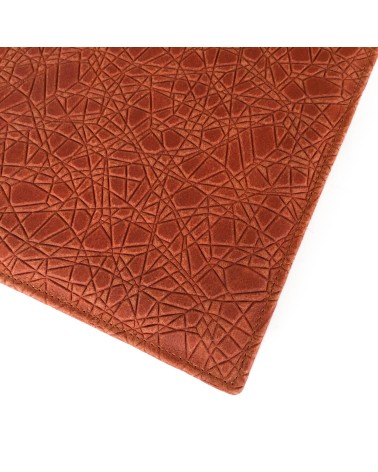 Porte-bloc PA Napoli A4 cuir cognac, 1 compartiment cartes et 1 pour feuilles volantes A4, boucle stylo, bloc-notes.