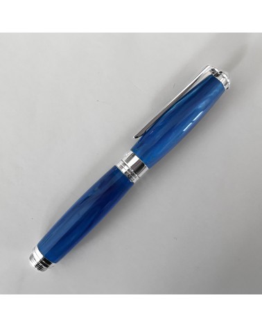 Stylo-plume Récife Baoshi Soyouz Lapis (tons bleu clairs et foncés, effet chatoyant), plume en acier M