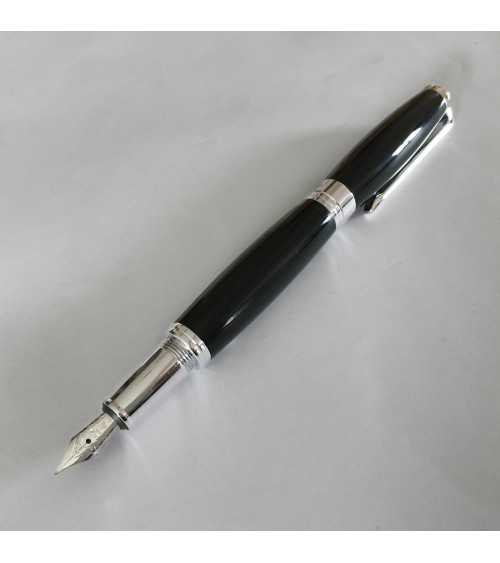 Stylo-plume Récife Baoshi Soyouz Onyx (Noir brillant), plume en acier F