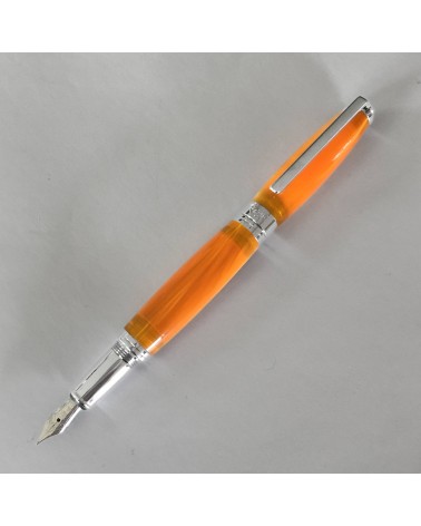 Stylo-plume Récife Baoshi Soyouz Opale (tons orange clairs et foncés, effet chatoyant), plume en acier F