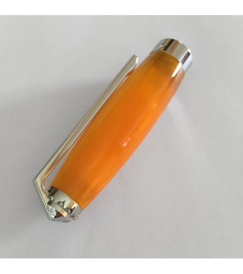 Stylo-plume Récife Baoshi Soyouz Opale (tons orange clairs et foncés, effet chatoyant), plume en acier F