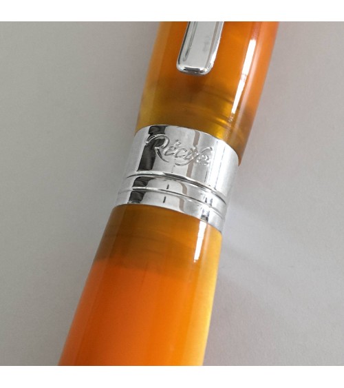 Stylo-plume Récife Baoshi Soyouz Opale (tons orange clairs et foncés, effet chatoyant), plume en acier F
